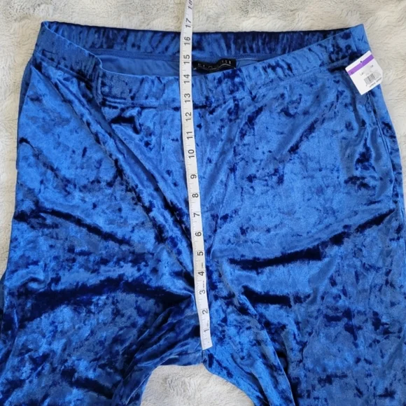 NWOT Eloquii High Rise Wide Leg Crushed Velvet Pants 18/20 - Picture 6 of 8